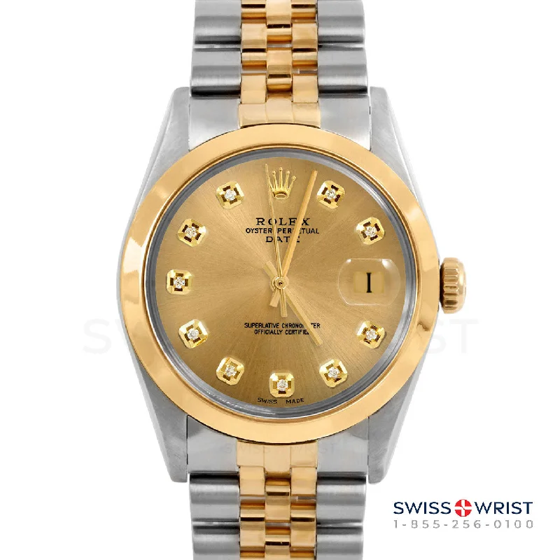 Rolex Date 34mm | 1500-TT-CHM-DIA-AM-SMT-JBL