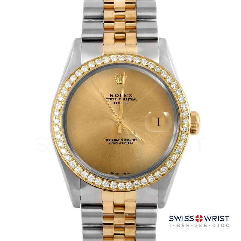 Rolex Date 34mm | 1500-TT-CHM-NOHM-BDS-JBL