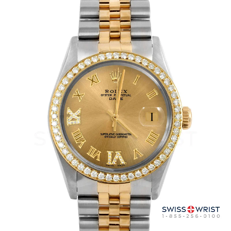 Rolex Date 34mm | 1500-TT-CHM-RDR69-BDS-JBL