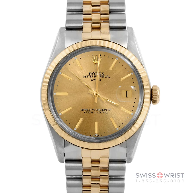 Rolex Date 34mm | 1500-TT-CHM-STK-FLT-JBL