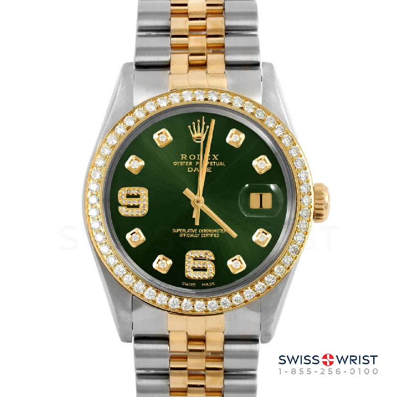 Rolex Date 34mm | 1500-TT-GRN-8DA69-BDS-JBL