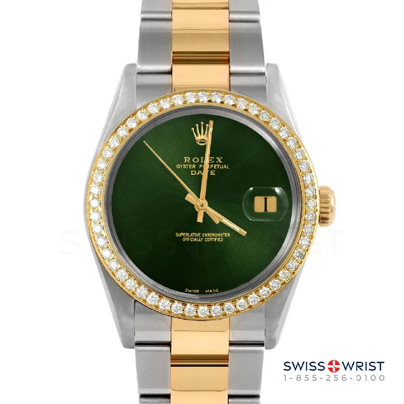 Rolex Date 34mm | 1500-TT-GRN-NOHM-BDS-OYS