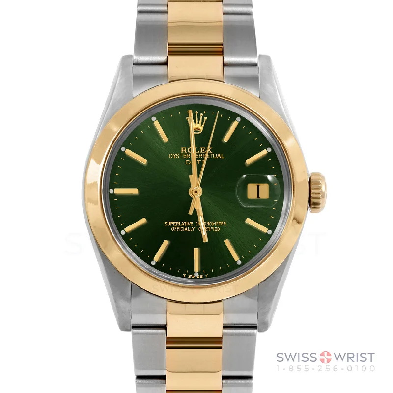 Rolex Date 34mm | 1500-TT-GRN-STK-SMT-OYS