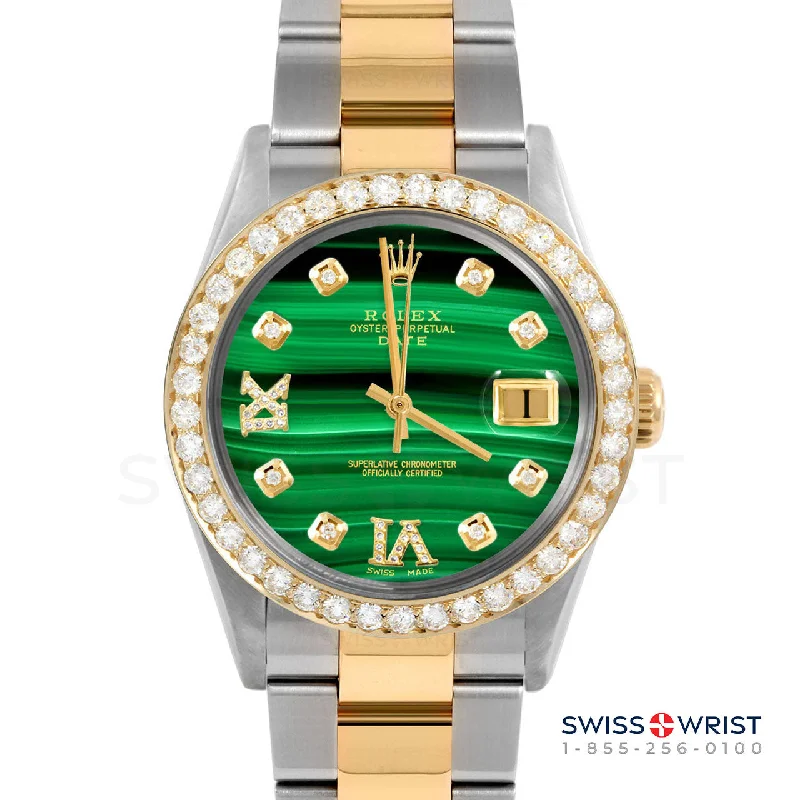 Rolex Date 34mm | 1500-TT-MLC-8DR69-2CT-OYS