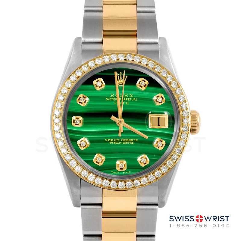 Rolex Date 34mm | 1500-TT-MLC-DIA-AM-BDS-OYS