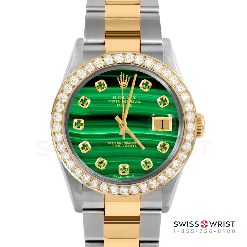 Rolex Date 34mm | 1500-TT-MLC-EMD-AM-2CT-OYS