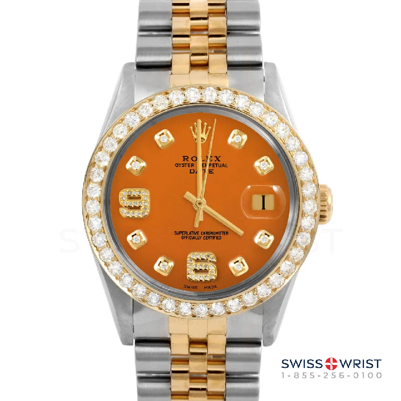 Rolex Date 34mm | 1500-TT-ORN-8DA69-2CT-JBL