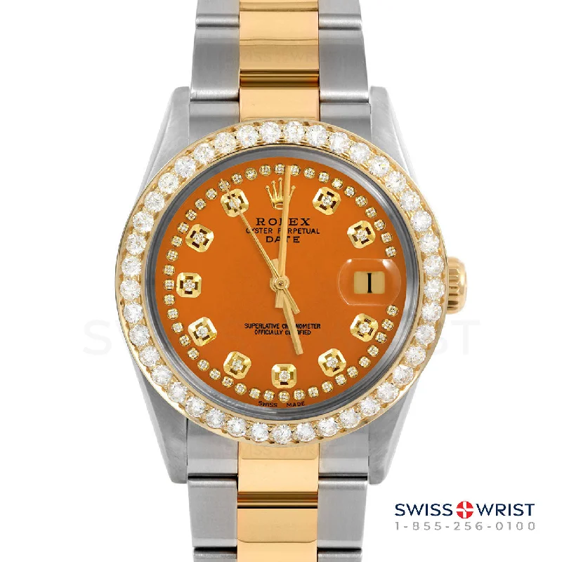 Rolex Date 34mm | 1500-TT-ORN-STRD-2CT-OYS