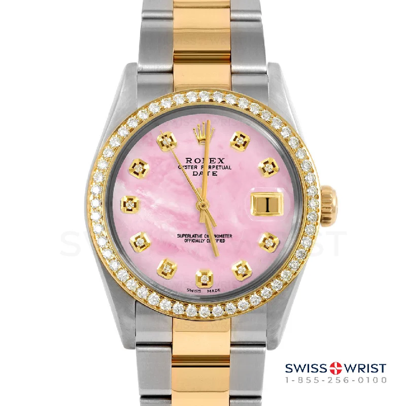 Rolex Date 34mm | 1500-TT-PMOP-DIA-AM-BDS-OYS