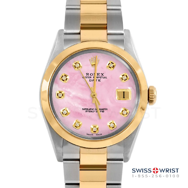 Rolex Date 34mm | 1500-TT-PMOP-DIA-AM-SMT-OYS