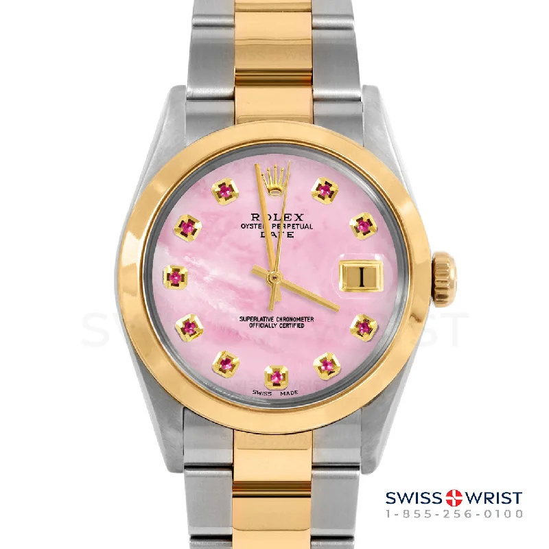 Rolex Date 34mm | 1500-TT-PMOP-RBY-AM-SMT-OYS