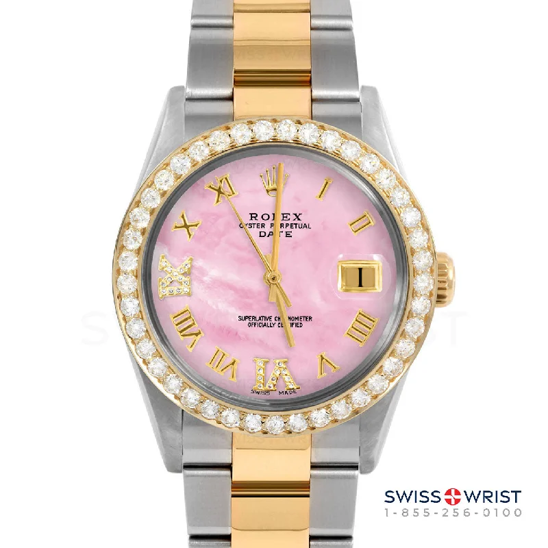 Rolex Date 34mm | 1500-TT-PMOP-RDR69-2CT-OYS