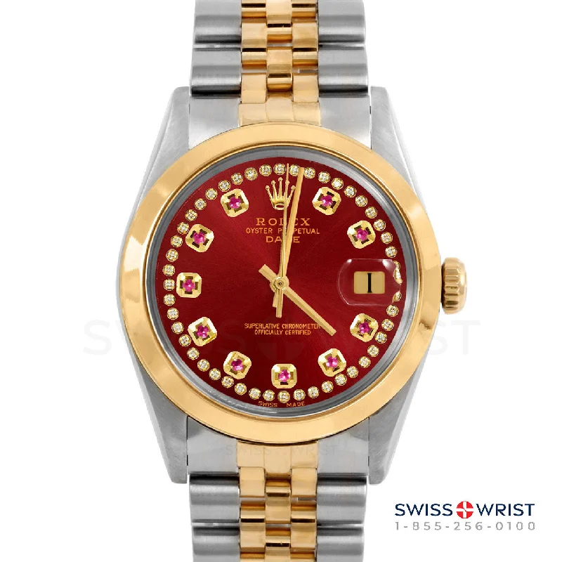 Rolex Date 34mm | 1500-TT-RED-STRR-SMT-JBL