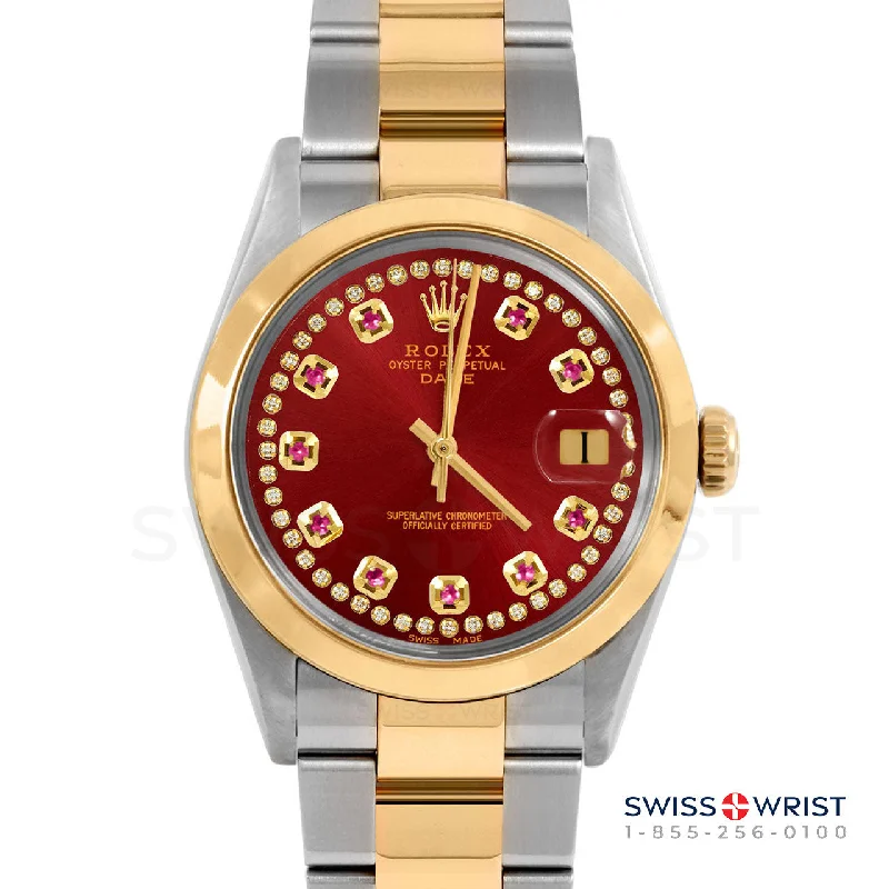 Rolex Date 34mm | 1500-TT-RED-STRR-SMT-OYS