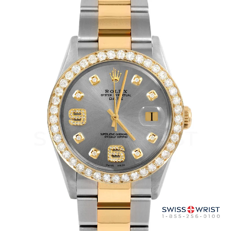 Rolex Date 34mm | 1500-TT-SLT-8DA69-2CT-OYS