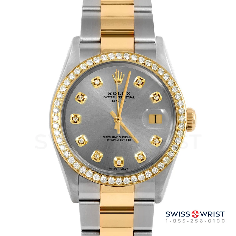 Rolex Date 34mm | 1500-TT-SLT-DIA-AM-BDS-OYS