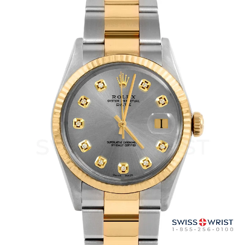 Rolex Date 34mm | 1500-TT-SLT-DIA-AM-FLT-OYS