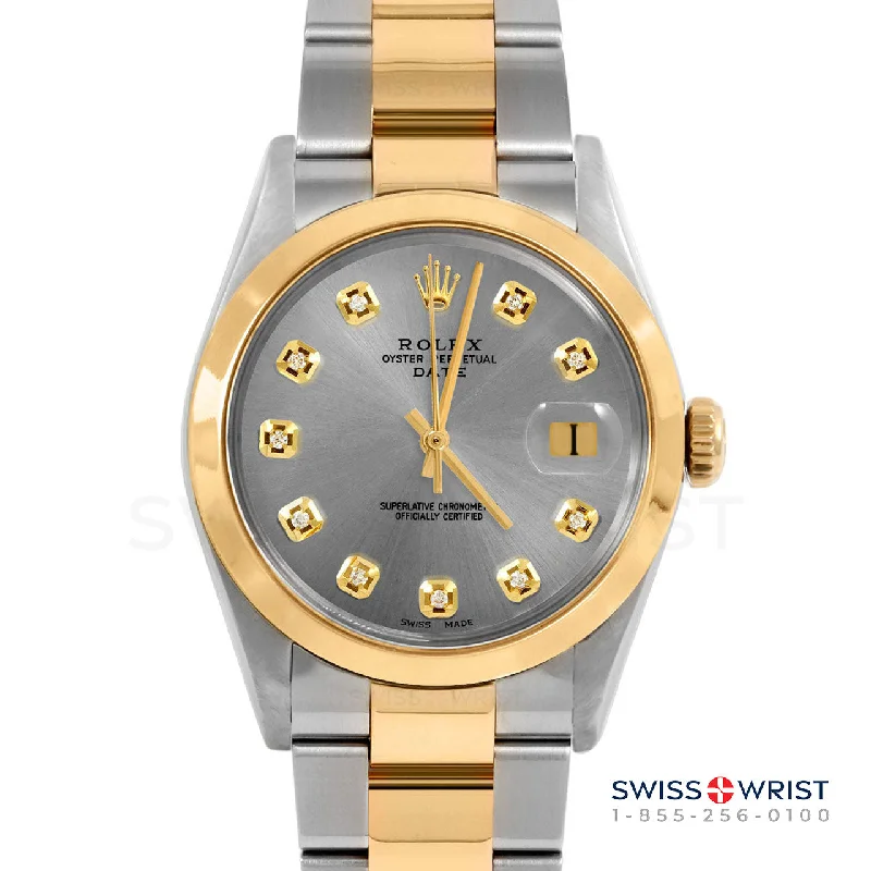 Rolex Date 34mm | 1500-TT-SLT-DIA-AM-SMT-OYS