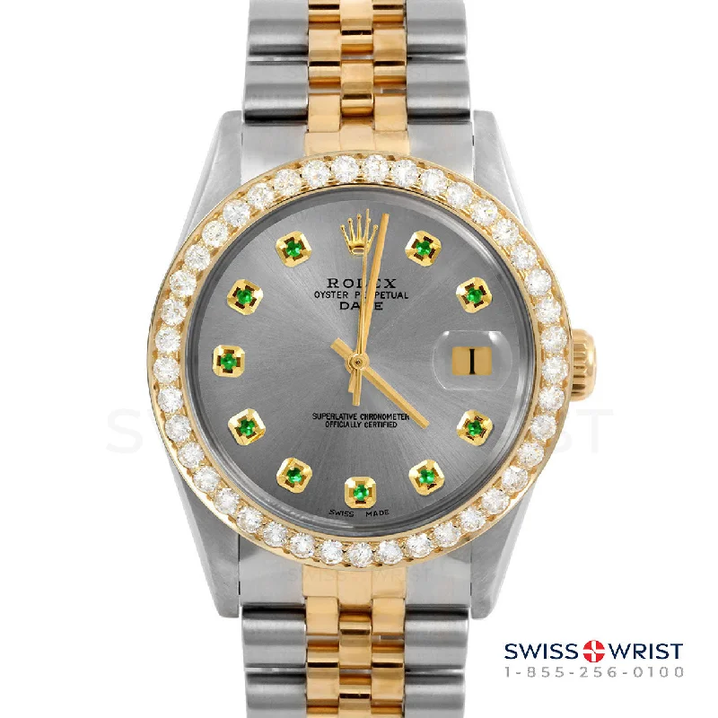 Rolex Date 34mm | 1500-TT-SLT-EMD-AM-2CT-JBL