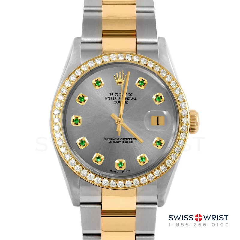 Rolex Date 34mm | 1500-TT-SLT-EMD-AM-BDS-OYS