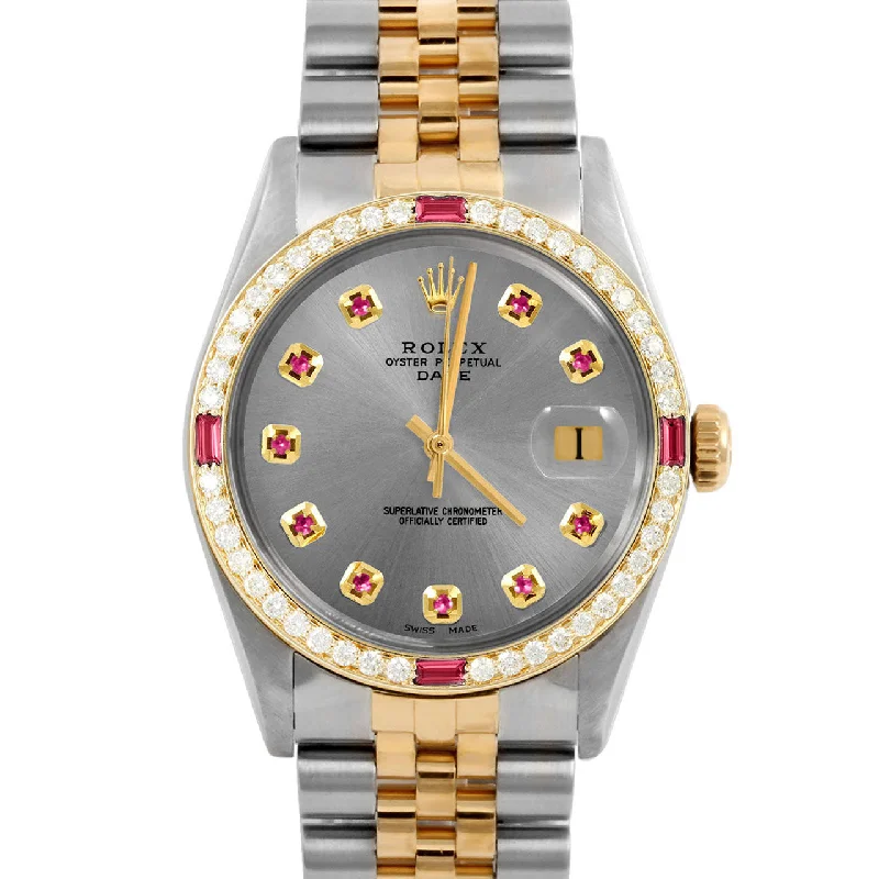 Rolex Date 34mm | 1500-TT-SLT-RBY-AM-4RBY-JBL