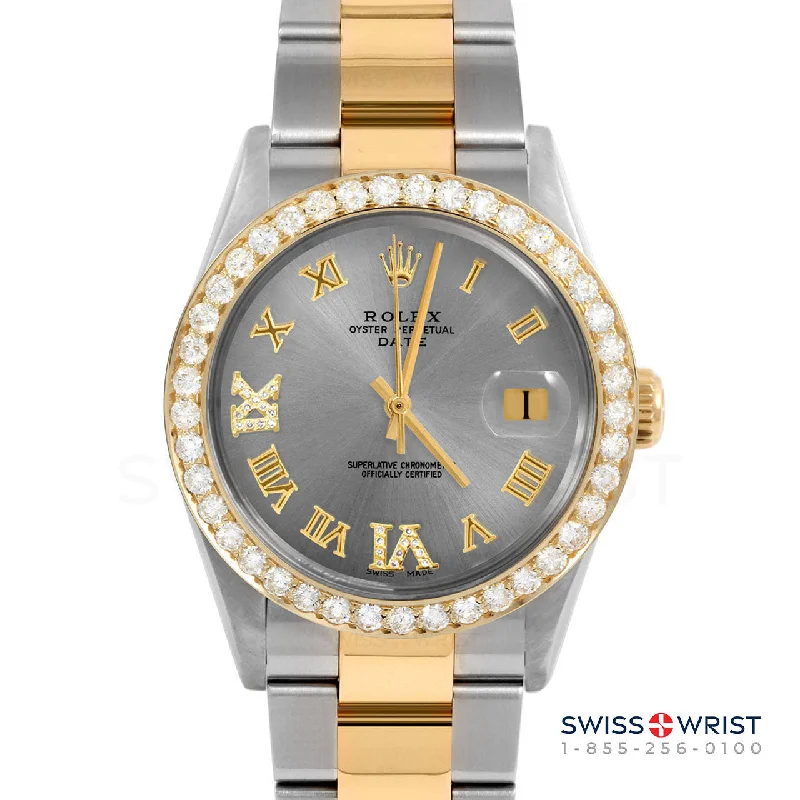 Rolex Date 34mm | 1500-TT-SLT-RDR69-2CT-OYS