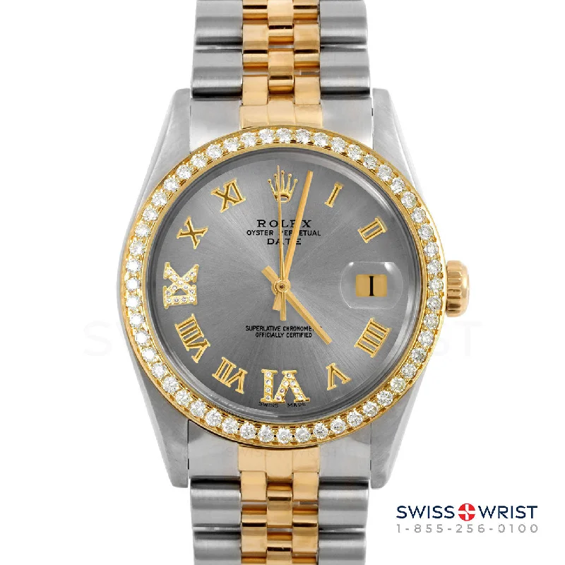 Rolex Date 34mm | 1500-TT-SLT-RDR69-BDS-JBL