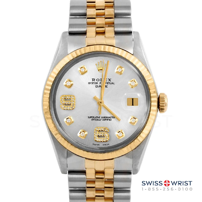 Rolex Date 34mm | 1500-TT-SLV-8DA69-FLT-JBL