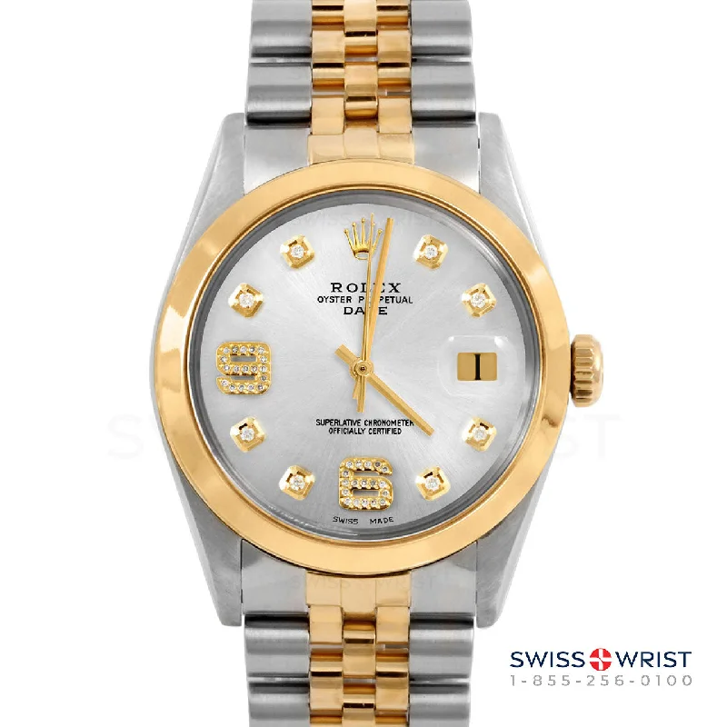 Rolex Date 34mm | 1500-TT-SLV-8DA69-SMT-JBL