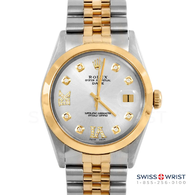 Rolex Date 34mm | 1500-TT-SLV-8DR69-SMT-JBL