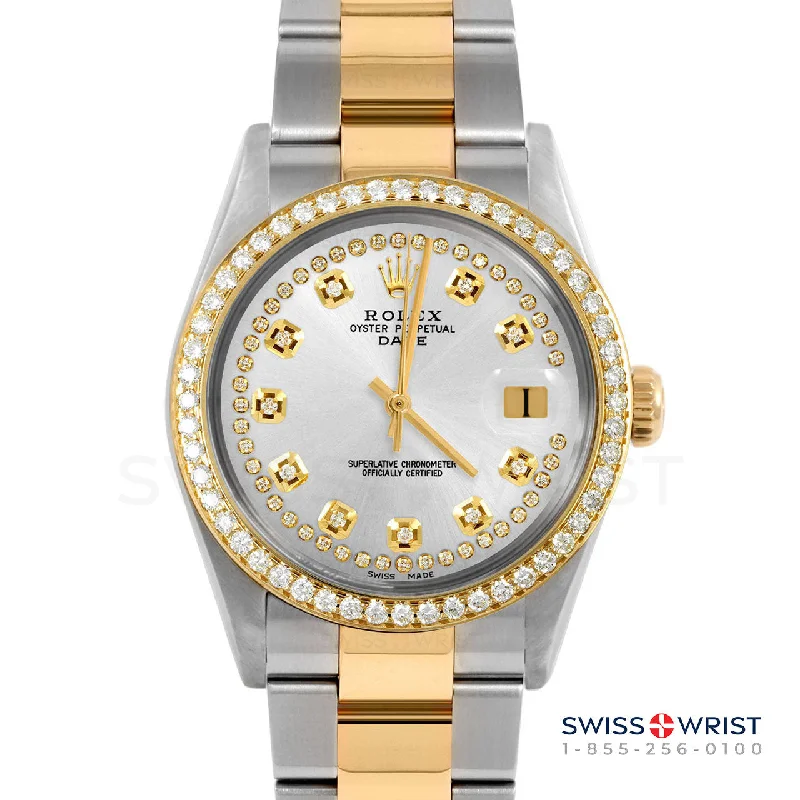 Rolex Date 34mm | 1500-TT-SLV-STRD-BDS-OYS