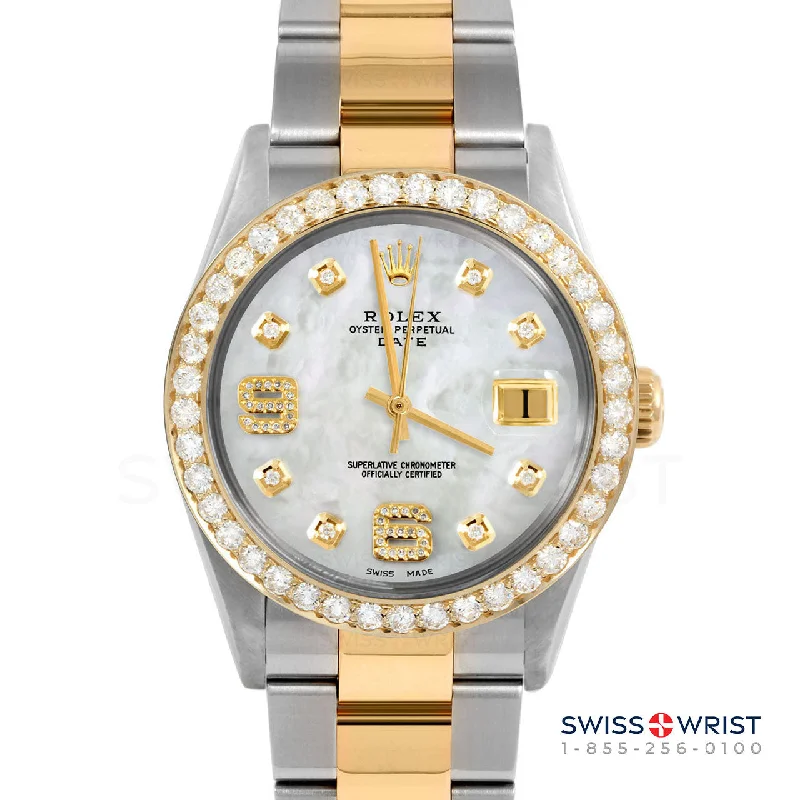 Rolex Date 34mm | 1500-TT-WMOP-8DA69-2CT-OYS