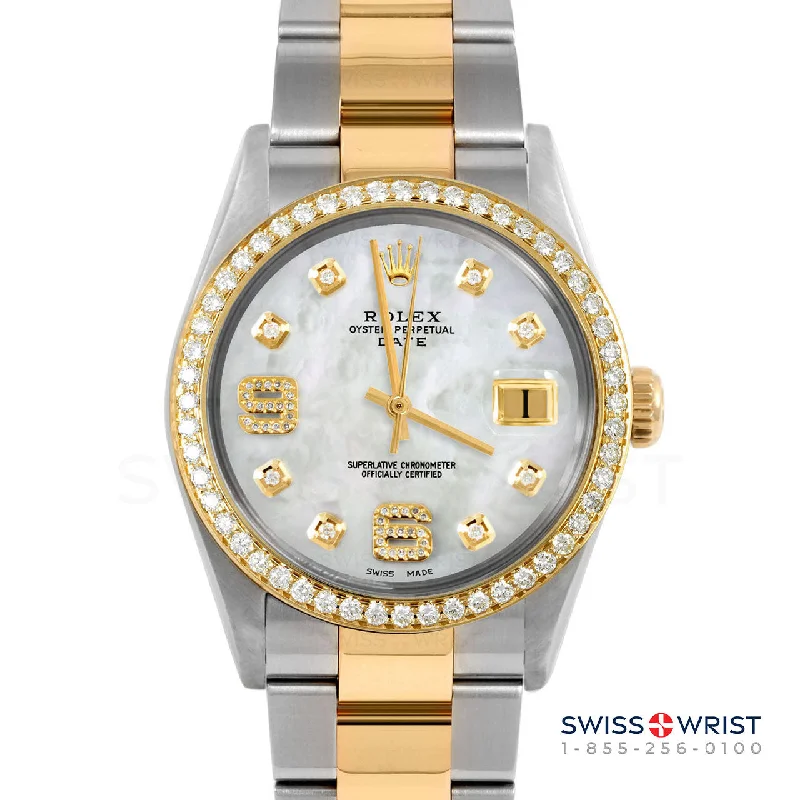 Rolex Date 34mm | 1500-TT-WMOP-8DA69-BDS-OYS