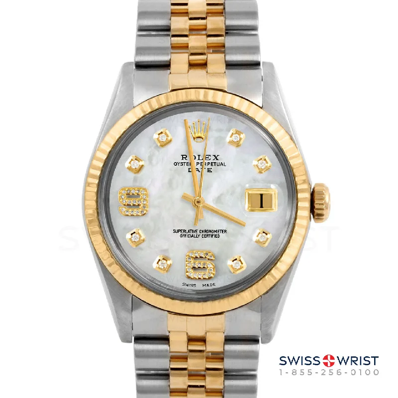 Rolex Date 34mm | 1500-TT-WMOP-8DA69-FLT-JBL