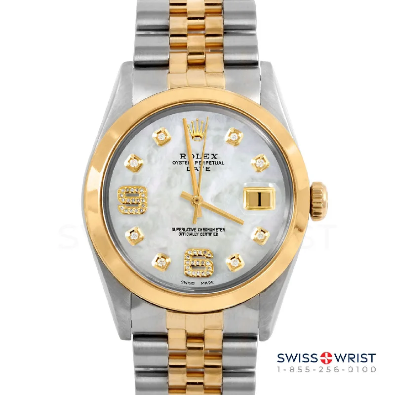 Rolex Date 34mm | 1500-TT-WMOP-8DA69-SMT-JBL