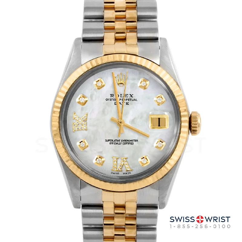 Rolex Date 34mm | 1500-TT-WMOP-8DR69-FLT-JBL