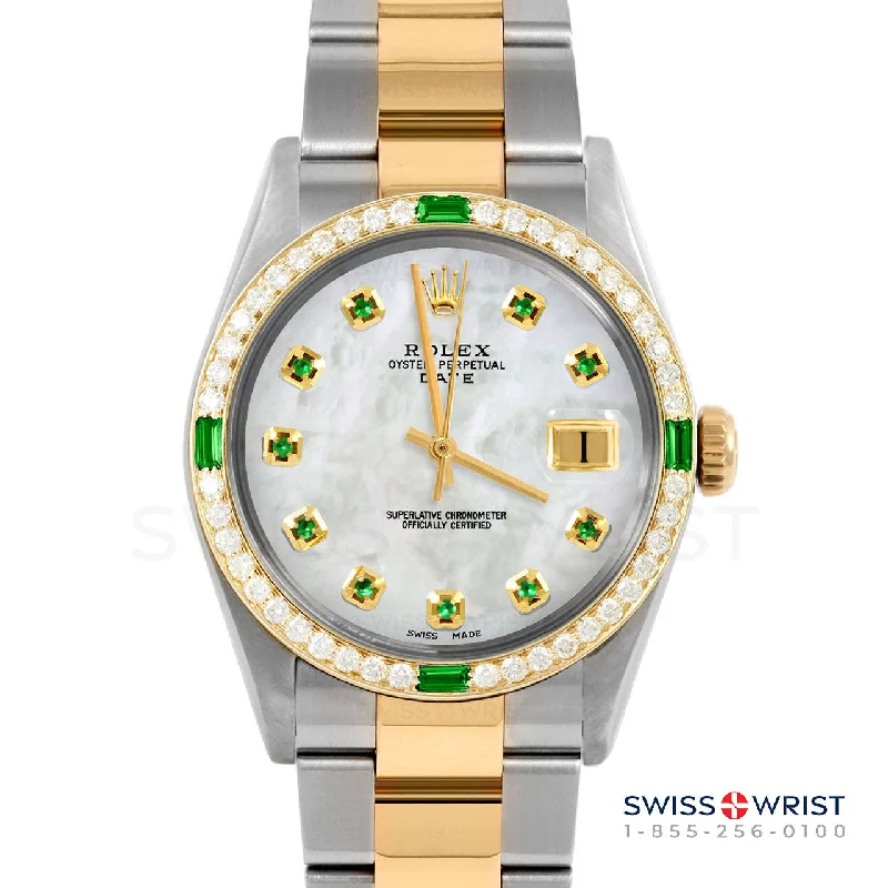 Rolex Date 34mm | 1500-TT-WMOP-EMD-AM-4EMD-OYS