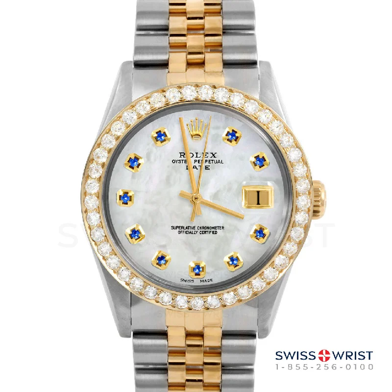 Rolex Date 34mm | 1500-TT-WMOP-SPH-AM-2CT-JBL