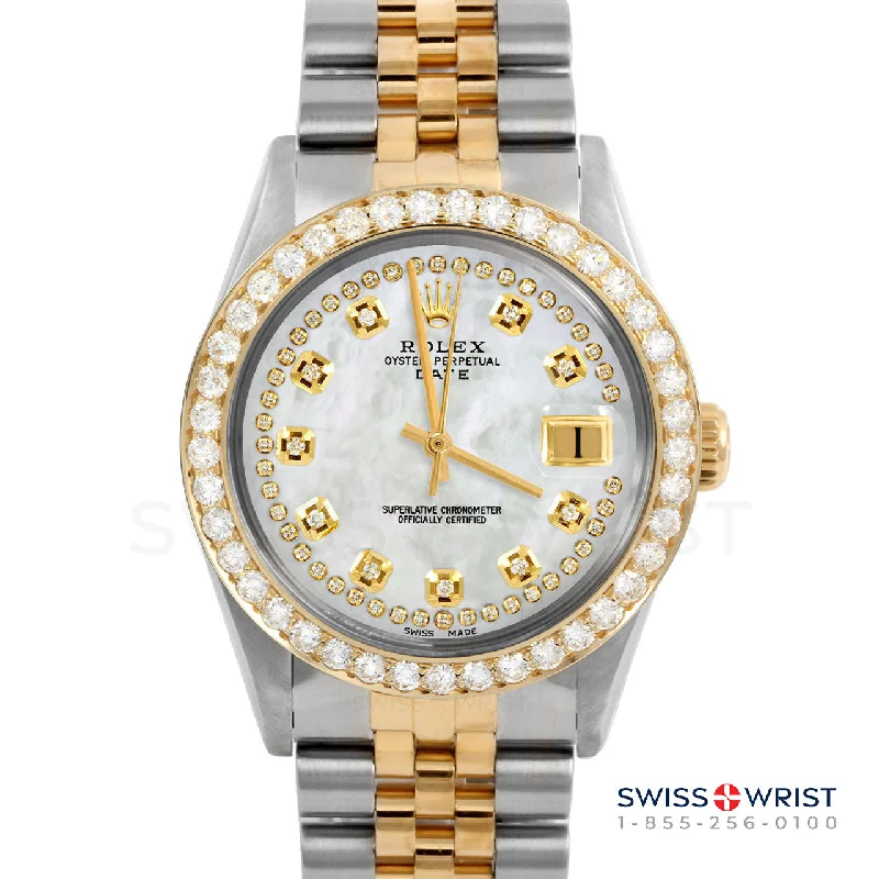 Rolex Date 34mm | 1500-TT-WMOP-STRD-2CT-JBL