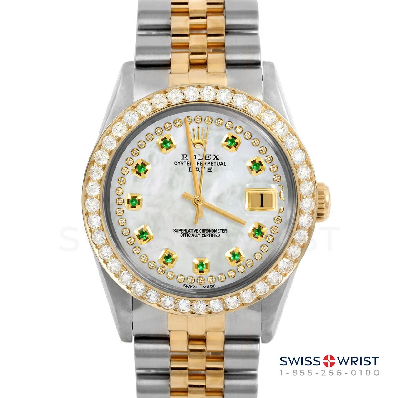 Rolex Date 34mm | 1500-TT-WMOP-STRE-2CT-JBL