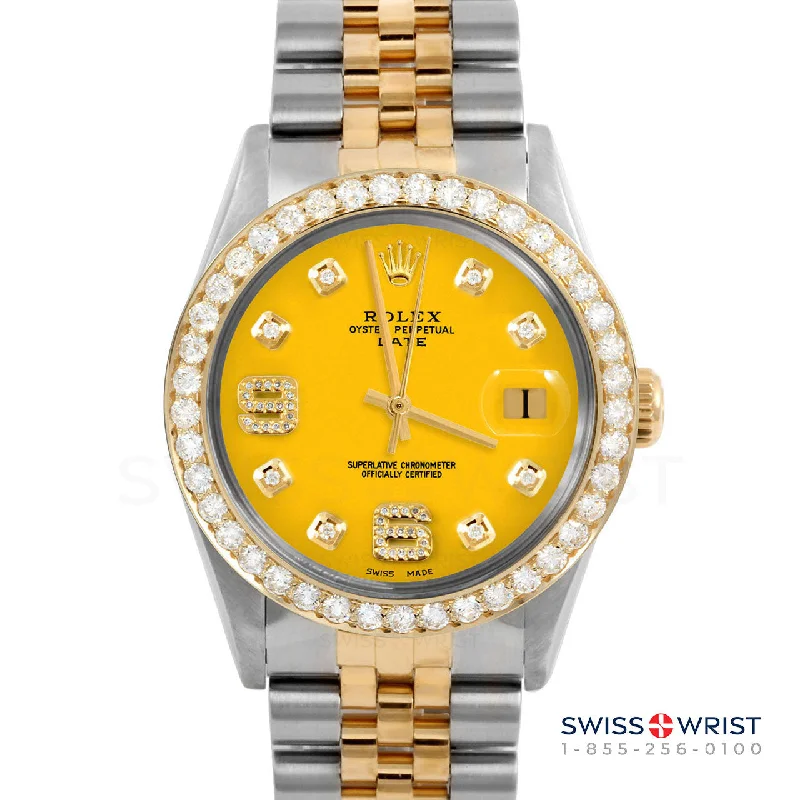 Rolex Date 34mm | 1500-TT-YLW-8DA69-2CT-JBL