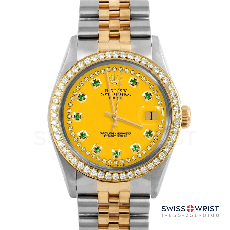 Rolex Date 34mm | 1500-TT-YLW-STRE-BDS-JBL