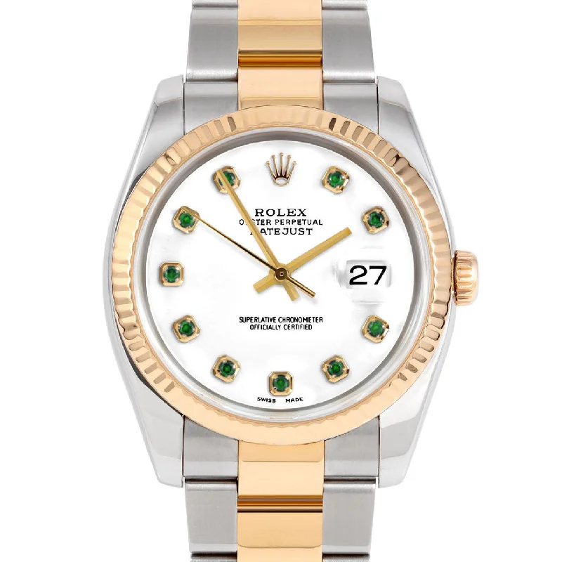 Rolex Datejust 36mm | 116233-WHT-EMD-AM-FLT-OYS