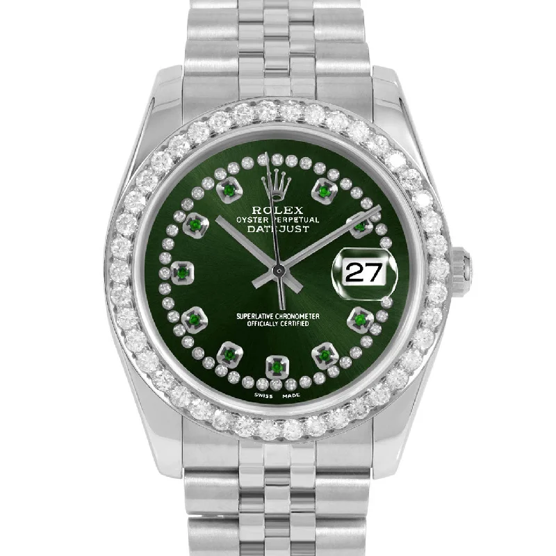 Rolex Datejust 36mm | 116234-GRN-STRE-25CT-JBL