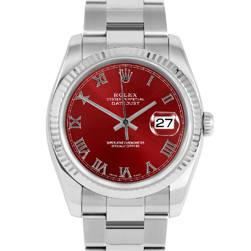 Rolex Datejust 36mm | 116234-RED-ROM-FLT-OYS