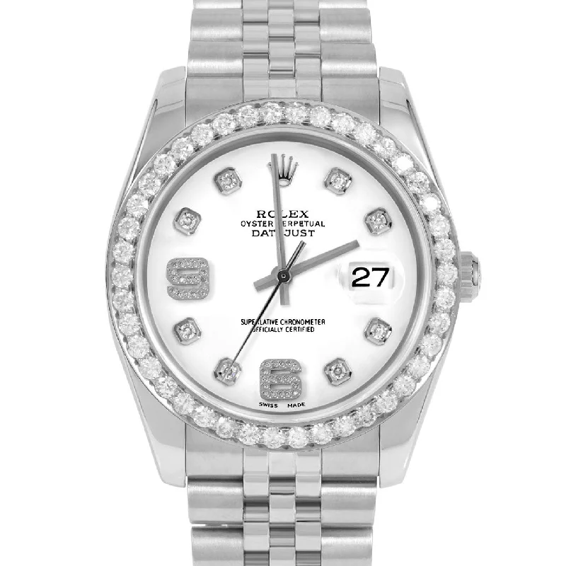 Rolex Datejust 36mm | 116234-WHT-8DA69-25CT-JBL