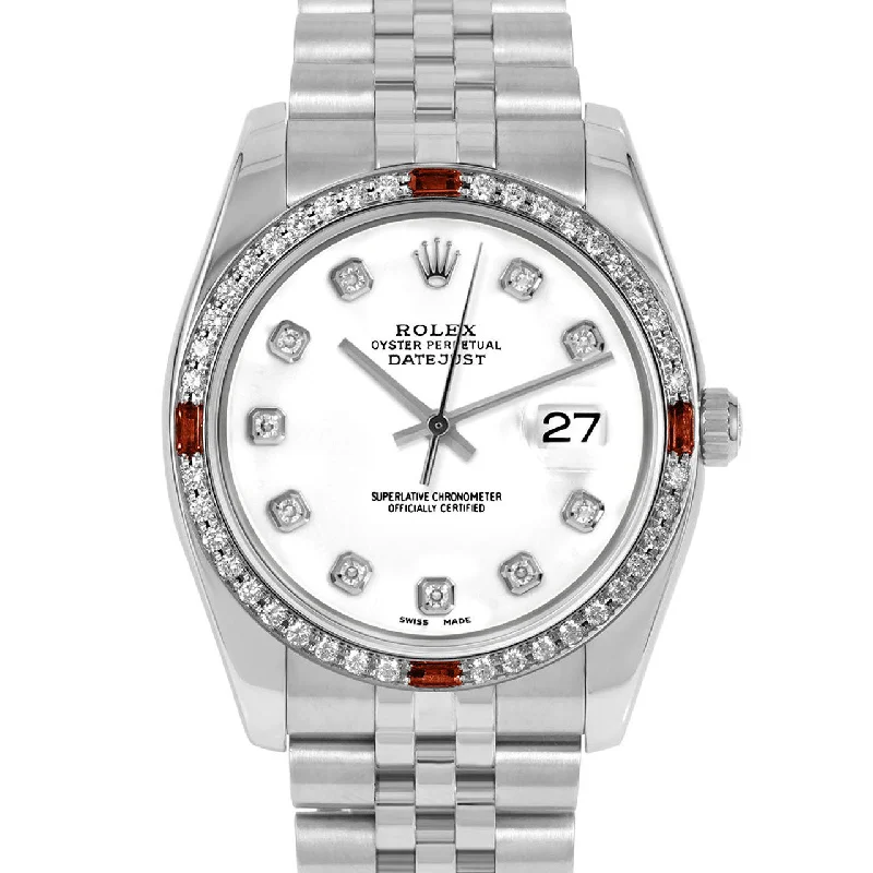 Rolex Datejust 36mm | 116234-WHT-DIA-AM-4RBY-JBL