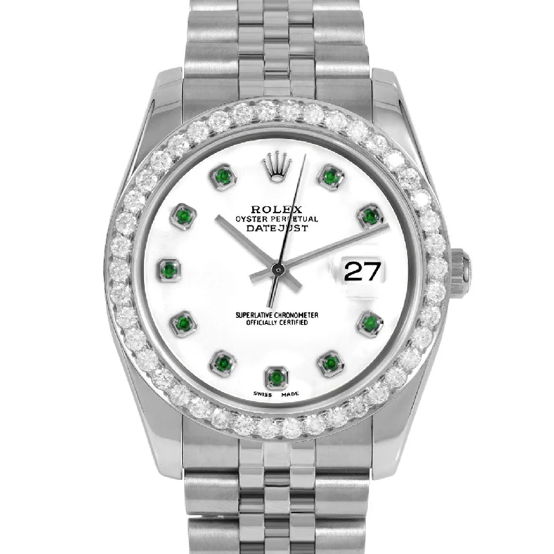 Rolex Datejust 36mm | 116234-WHT-EMD-AM-25CT-JBL