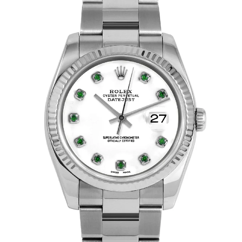 Rolex Datejust 36mm | 116234-WHT-EMD-AM-FLT-OYS