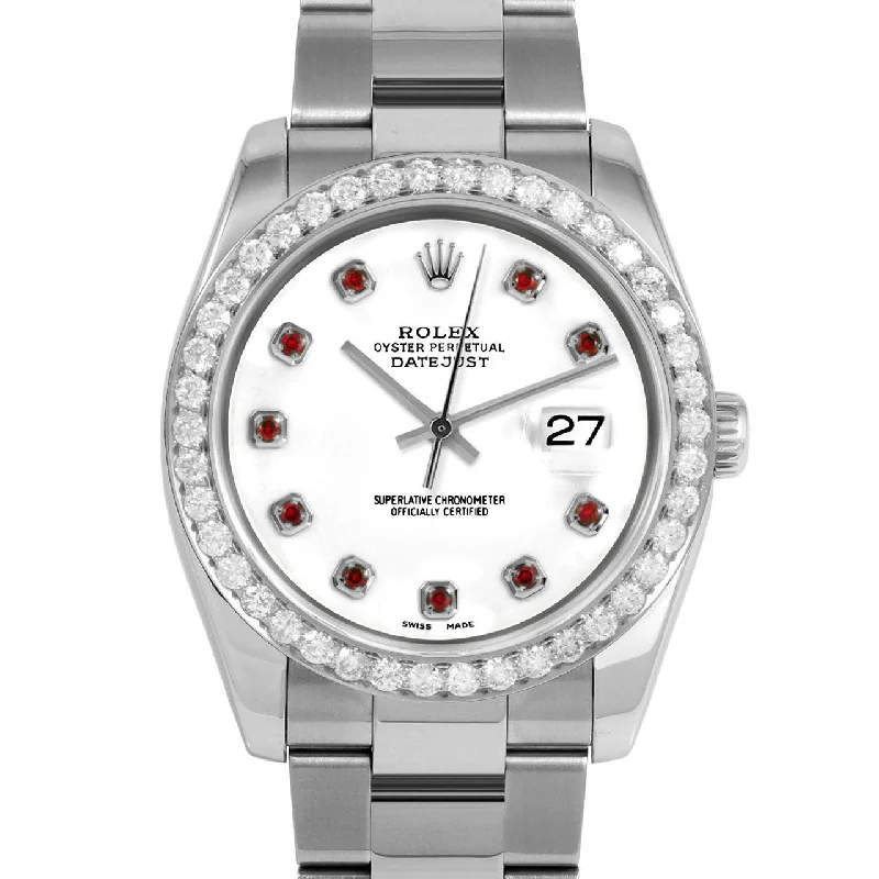 Rolex Datejust 36mm | 116234-WHT-RBY-AM-25CT-OYS